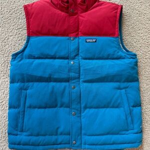 Patagonia Red and Blue Puffer Vest